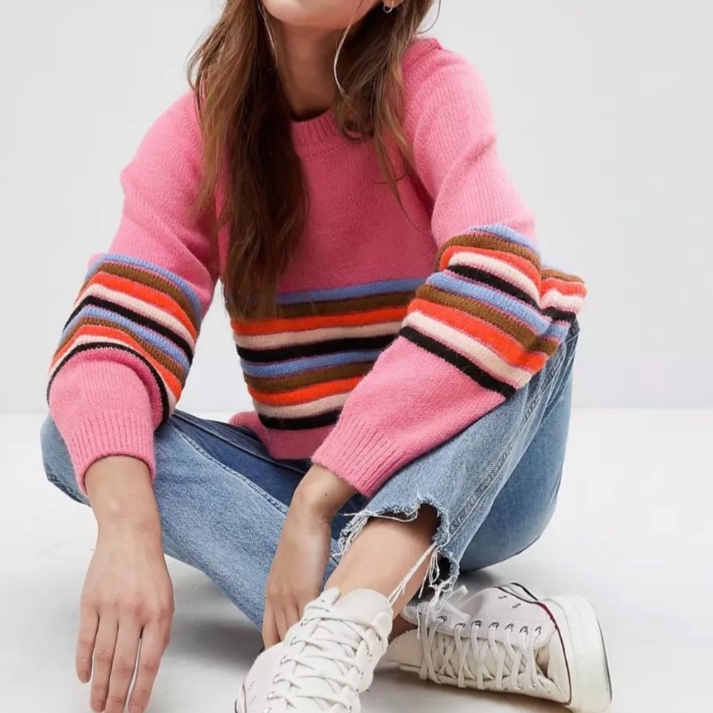 ASOS Ripple Stitch Stripe Sweater - Picture 3 of 7